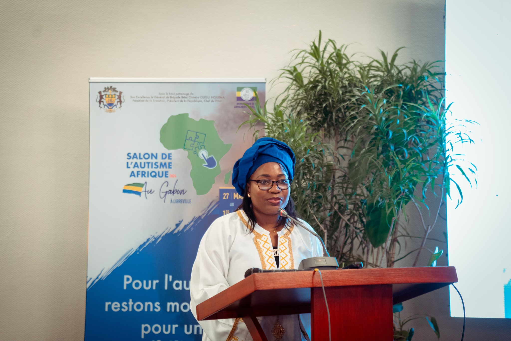 OUVERTURE DES TRAVAUX DU SALON DE L'AUTISME AFRIQUE 2024 PAR LA MINISTRE DES AFFAIRES SOCIALES.