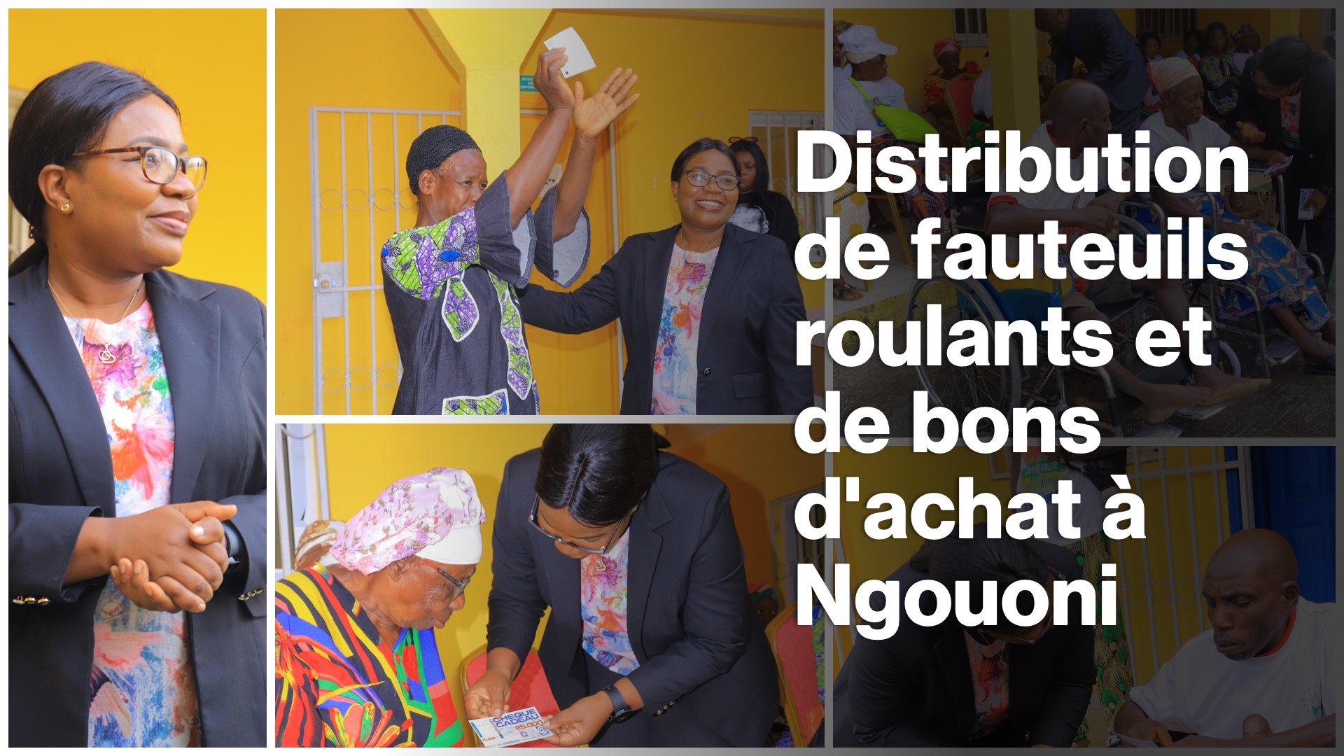 Ngouoni : Distribution de Fauteuils Roulants et Bons d'Achat par le Ministre des Affaires Sociales.