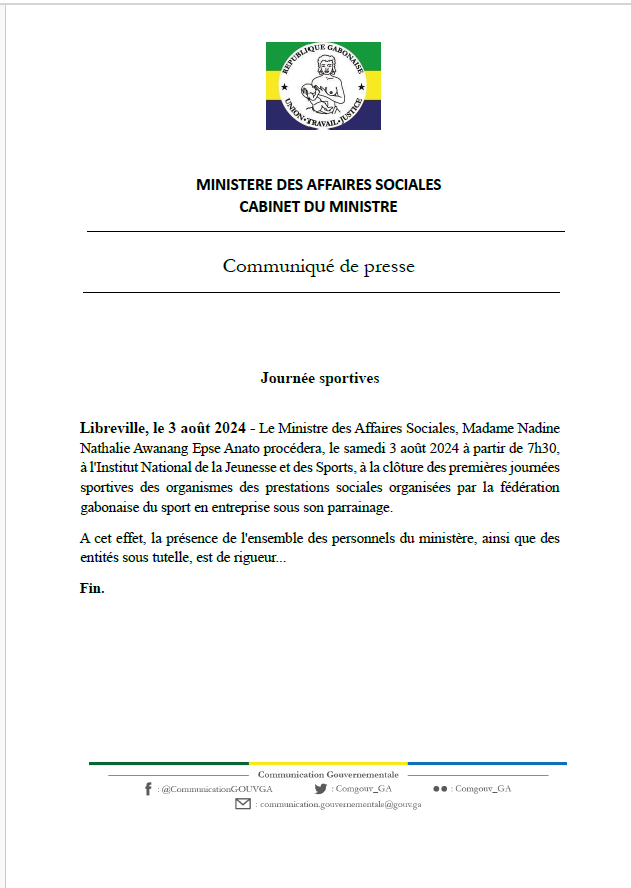 Communiqué de presse  